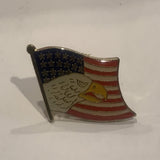 Eagle on a USA American Flag Lapel Hat Pin AQ
