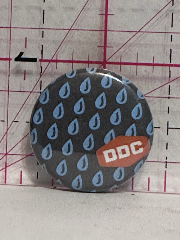 DDC Raindrop Logo  Button Pinback
