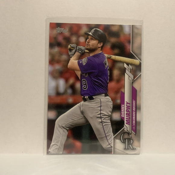 #116 Daniel Murphy Colorado Rockies 2020 Topps Series One Baseball Card JB