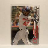 #40 Bobby Bradley Cleveland Indians Rookie 2020 Topps Series One Baseball Card JB