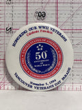 Vancouver Veterans Day Parade 1994 50th  Button Pinback