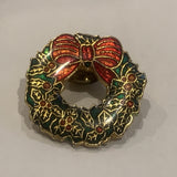 Christmas Wreath  Lapel Hat Pin AQ