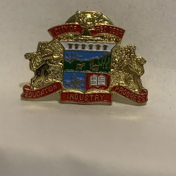 City of Red Deer Coat of Arms Alberta Lapel Hat Pin