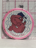 Professor Fish Cartoon  Button Pinback