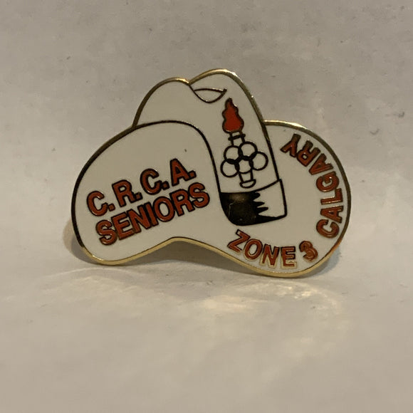 C.R.C.A. Seniors Olympics Calgary Zone 3 White Hat Lapel Hat Pin