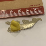 Orange Striped Tiger Lapel Hat Pin AQ