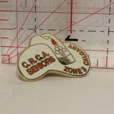 C.R.C.A. Seniors Olympics Calgary Zone 3 White Hat Lapel Hat Pin