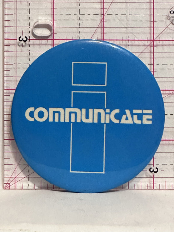 I Communicate Logo  Button Pinback
