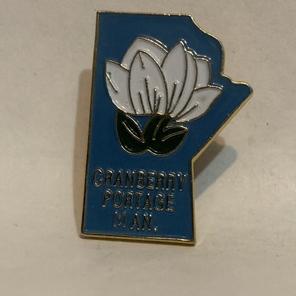 Cranberry Portage Manitoba Province Crocus Flower Lapel Hat Pin