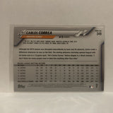 #349 Carlos Correa Houston Astros 2020 Topps Series One Baseball Card JB