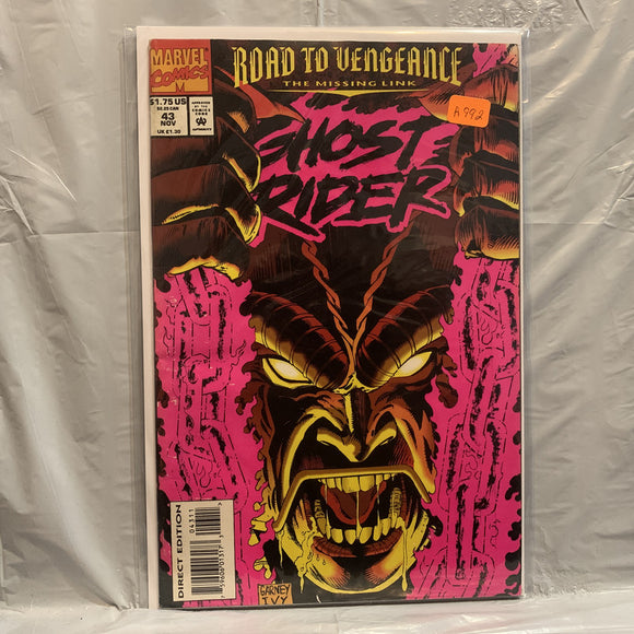 #43 Ghost Rider Road To Vengeance The Missing Link Marvel Comics BC 8445