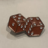 Pair of Dice Lapel Hat Pin AQ