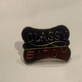 Classy B*tch Slogan Lapel Hat Pin AR