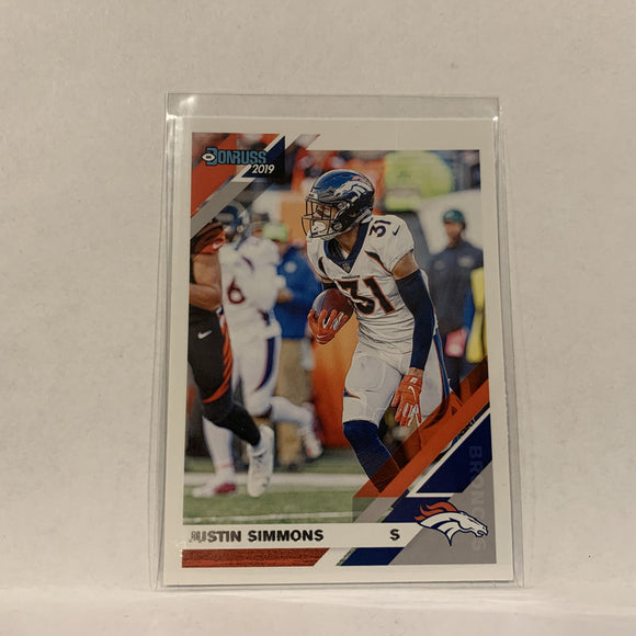 #88 Justin Simmons Denver Broncos  2019 Panini Football Card AA