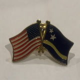 USA Curacao Friendship Flags Lapel Hat Pin AR