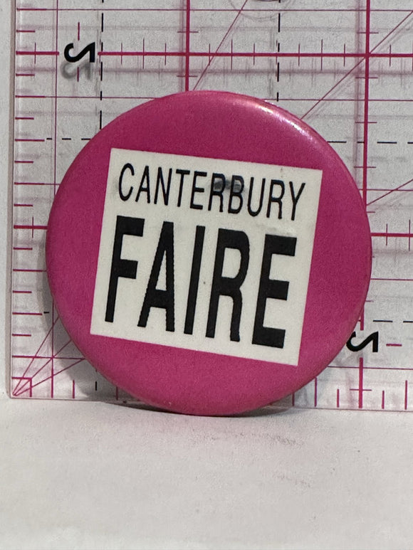 Canterbury Faire  Button Pinback