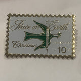 Peace on Earth Christmas 10 Cent Stamp Lapel Hat Pin AR
