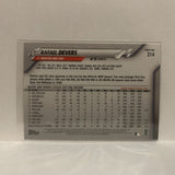 #314 Rafael Devers Boston Red Sox 2020 Topps Series One Baseball Card JD