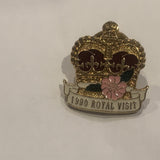 1990 Royal Visit Crown Lapel Hat Pin AR