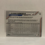 #182 Vladimir Guerrereo Jr. Toronto Blue Jays All Star Rookie 2020 Topps Series One Baseball Card JD