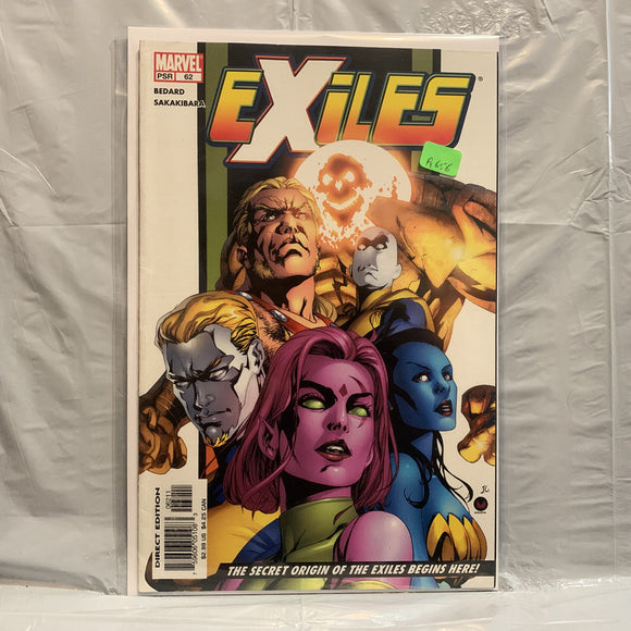 #62 Exiles The Secret Origin of the exiles begins here Marvel Comics BE 8511