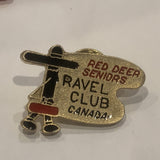 Red Deer Seniors Travel Club Canada Logo Lapel Hat Pin AR