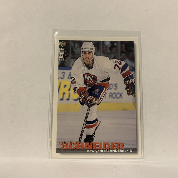 #322 Mathieu Schneider New York Islanders  1995-96 UD Collector's Choice Hockey Card AB