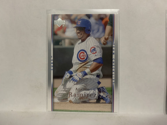 #612 Checklist Chicago Cubs 2007 Upper Deck Series 2 Baseball Card NB