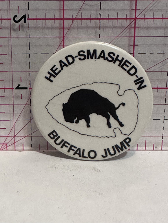 Head-Smashed-In Buffalo Jump  Button Pinback
