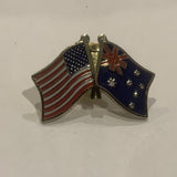 USA New Zealand Friendship Flags Lapel Hat Pin AS