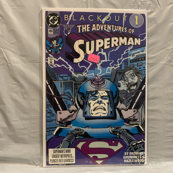 #484 The Adventures of Superman Blackout Part 1 DC Comics BE 8529