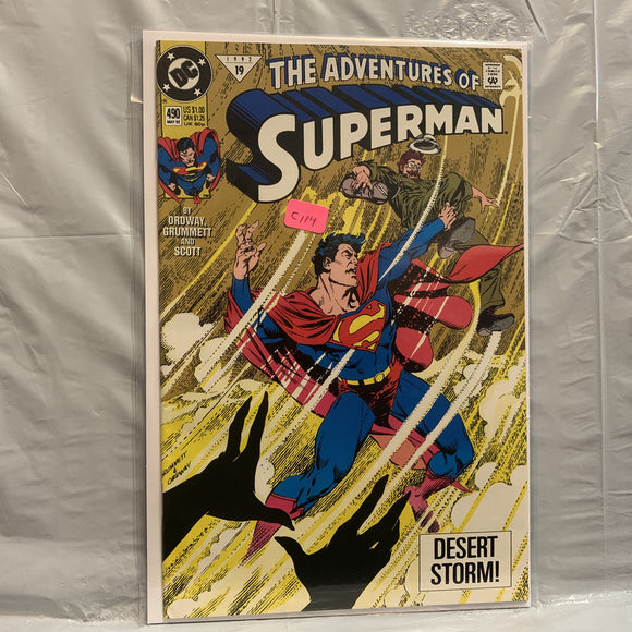 #490 The Adventures of Superman Desert Storm DC Comics BE 8532