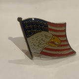Eagle on a USA American Flag Lapel Hat Pin AS