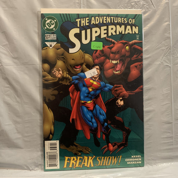 #537 The Adventures of Superman Freak Show DC Comics BE 8536
