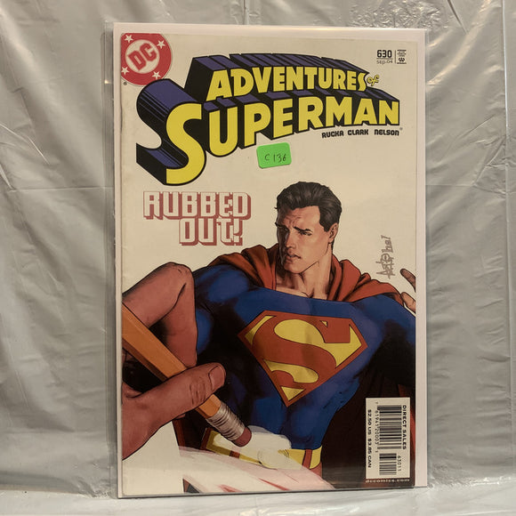 #630 Adventures of Superman Rubbed Out DC Comics BE 8539