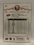 #33 Justin Williams Carolina Hurricanes 2018-19 Upper Deck Series One Hockey Card