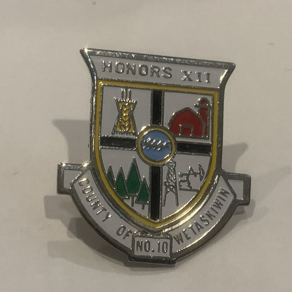County of Wetaskiwin #10 Honors XII Lapel Hat Pin AS