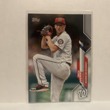 #198 Erick Fedde Washington Natyionals 2020 Topps Series One Baseball Card JE