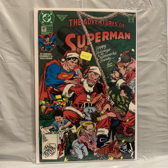 #487 The Adventures of Superman Happy Holidays DC Comics BE 8554