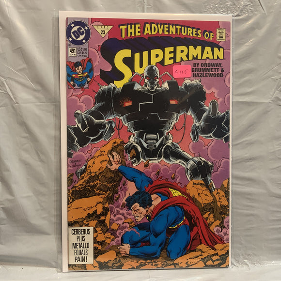 #491 The adventures of Superman Cerberus  DC Comics BE 8555
