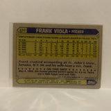 #310 Frank Viola Minesota Twins 1987 Topps Baseball Card JF