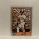 #309 Mike Young Baltimore Orioles 1987 Topps Baseball Card JF
