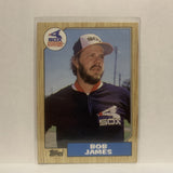 #342 Bob James Chicago White Sox 1987 Topps Baseball Card JF