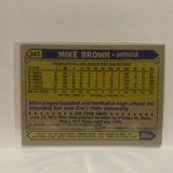 #341 Mike Brown Pittsburgh Pirates 1987 Topps Baseball Card JF