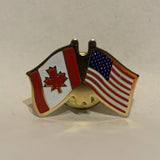 Canada United States Friendship Flags Lapel Hat Pin
