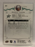 #61 Radek Faksa Dallas Stars 2018-19 Upper Deck Series One Hockey Card