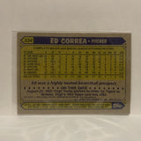 #334 Ed Correa Texas Rangers 1987 Topps Baseball Card JF