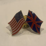 USA Great Britain Friendship Flags Lapel Hat Pin AT