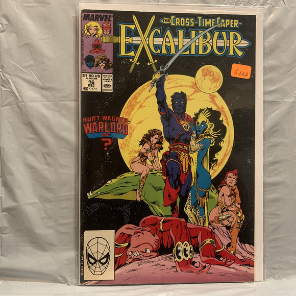 #16 Excalibur The Cross Time Caper Kurt Wagner warlord? Marvel Comics BF 8590