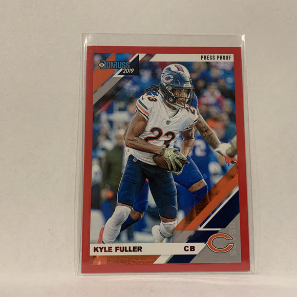 #55 Kyle Fuller Chicago Bears Press Proof 2019 Donruss Football Card AD